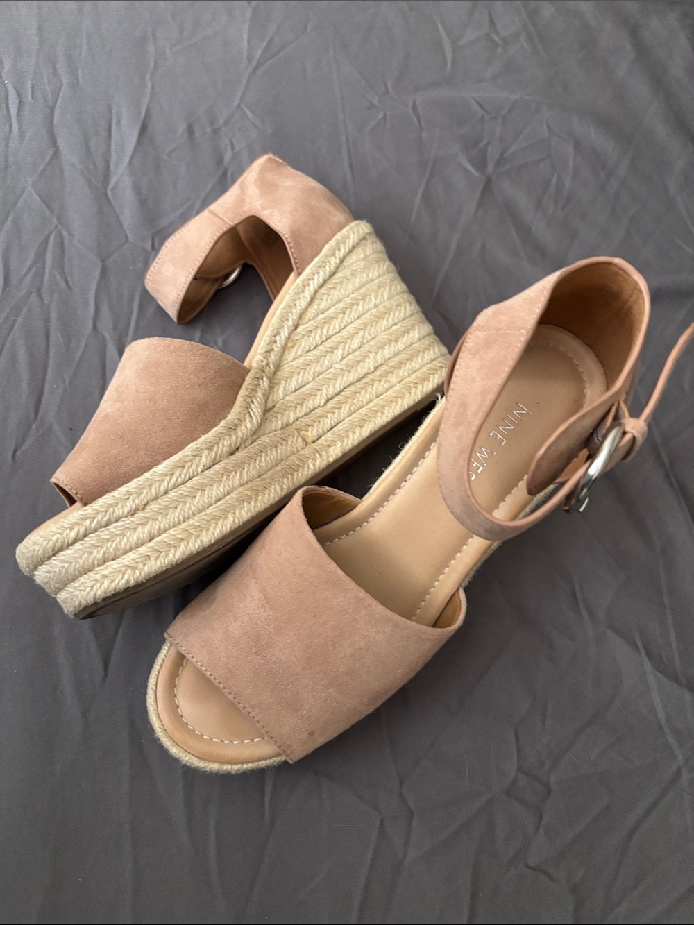 Nine West Blush Tan/Brown Wedges